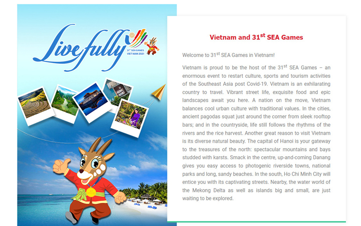 Ra mắt chuyên trang quảng bá du lịch Việt Nam dịp SEA Games 31