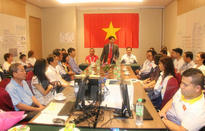 Đại sứ Việt Nam tại Malaysia động viên đoàn thể thao tại Para Games 9