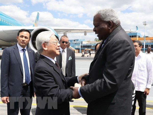 Tổng Bí thư Nguyễn Phú Trọng bắt đầu thăm cấp Nhà nước Cộng hòa Cuba