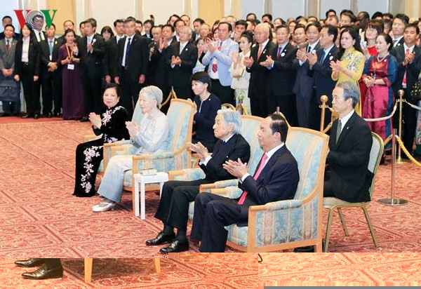 Chủ tịch nước dự chiêu đãi kỷ niệm 45 năm thiết lập quan hệ ngoại giao Việt Nam - Nhật Bản
