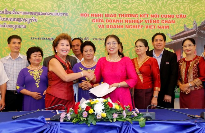 Gần 100 doanh nghiệp dự Hội nghị kết nối cung cầu Việt Nam-Lào
