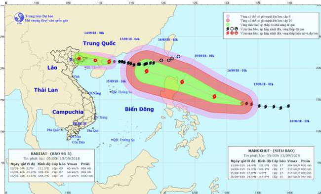 Tin bão khẩn cấp: Bão số 5 cách Móng Cái (Quảng Ninh) khoảng 400km