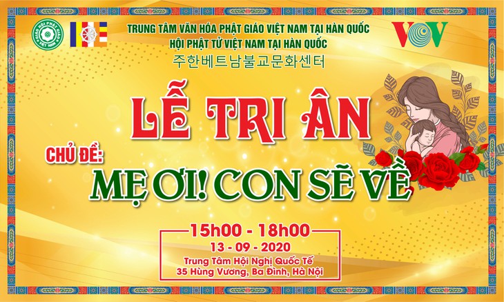 Trung tâm Văn hóa Phật giáo Việt Nam tại Hàn Quốc tổ chức lễ tri ân 'Mẹ ơi, con sẽ về'