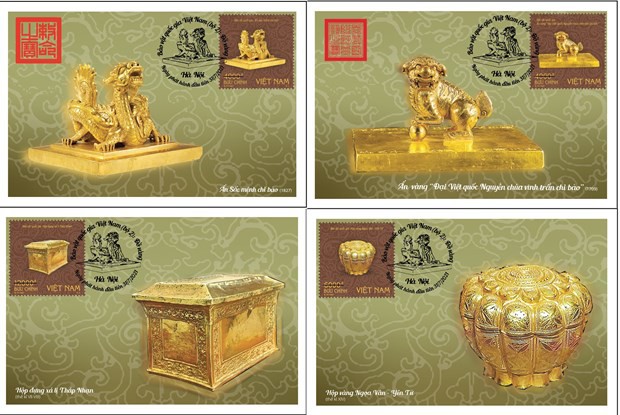 'Đồ vàng' trong bộ tem Bảo vật quốc gia Việt Nam