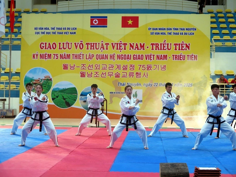  Giao lưu võ thuật mừng 75 năm thiết lập quan hệ ngoại giao Việt Nam - Triều Tiên 