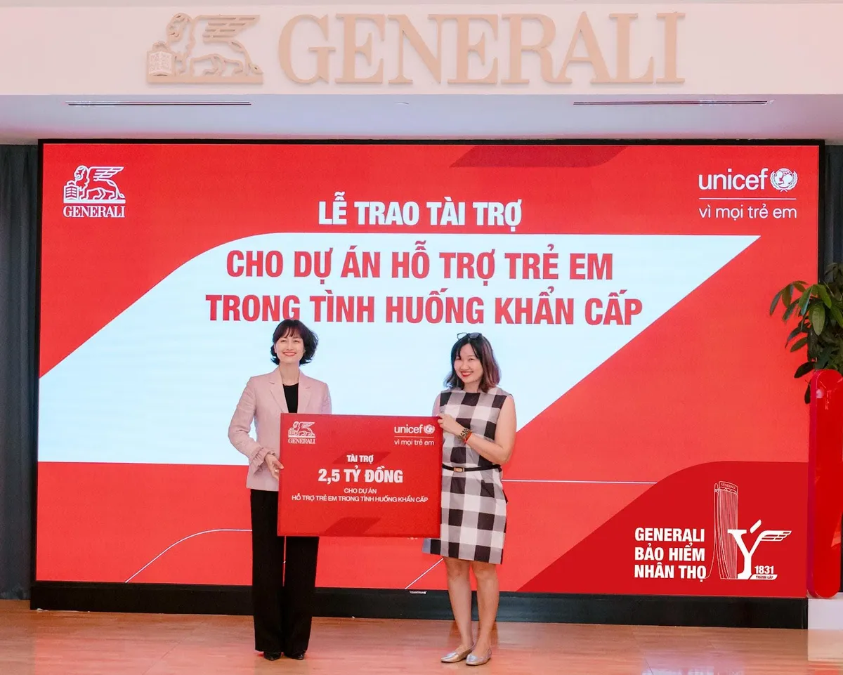 UNICEF nhận tài trợ 2,5 tỷ đồng từ Generali cho dự án bảo vệ trẻ em