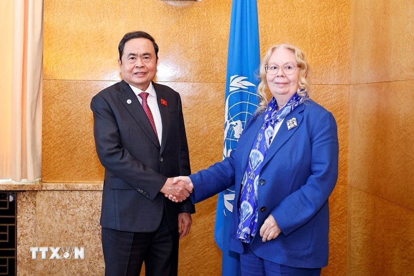 Chủ tịch Quốc hội gặp Tổng Giám đốc Văn phòng Liên Hợp Quốc tại Geneva