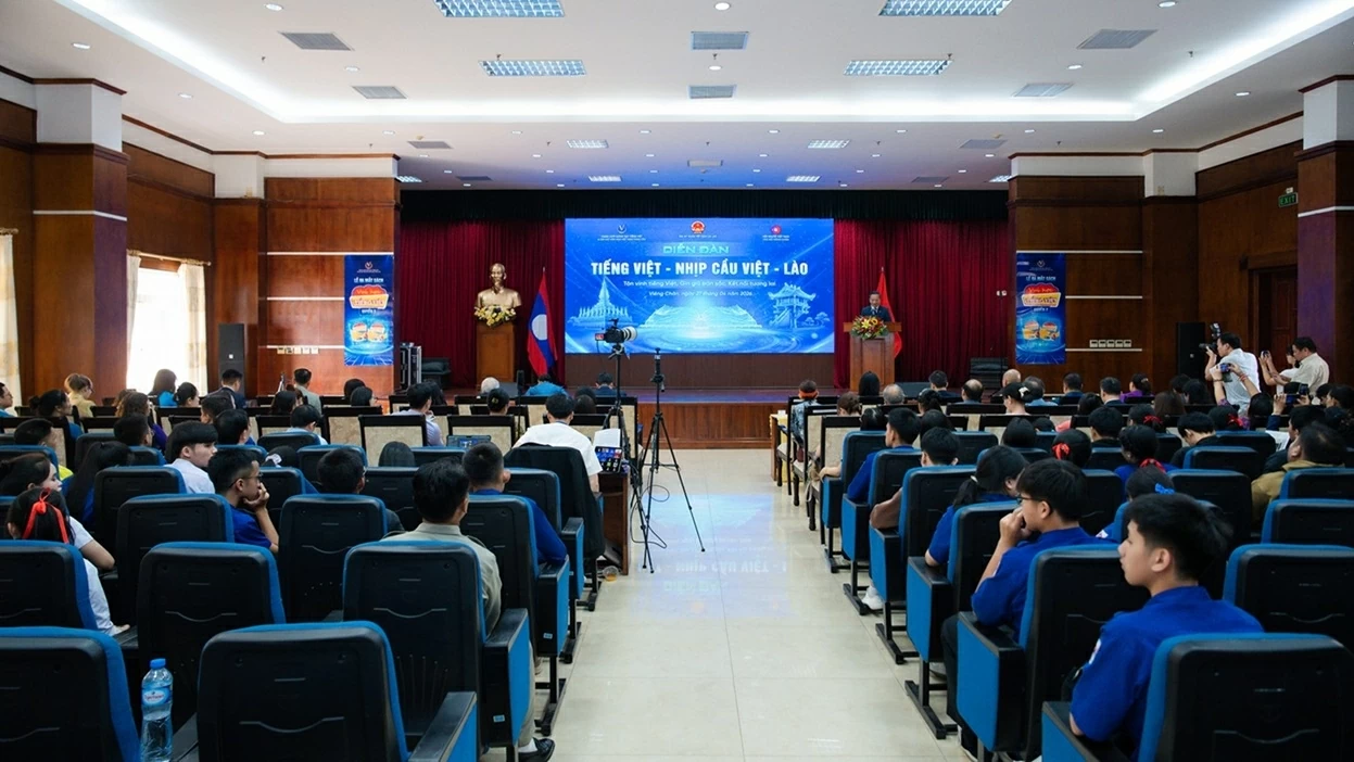 Diễn đàn 'Tiếng Việt - Nhịp cầu Việt Lào': Gìn giữ cội nguồn, củng cố khối đại đoàn kết, lan tỏa tình hữu nghị