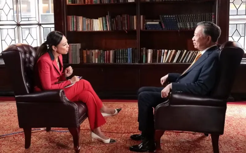 Tổng Bí thư, Chủ tịch nước Tô Lâm trả lời phỏng vấn kênh truyền hình Bloomberg TV