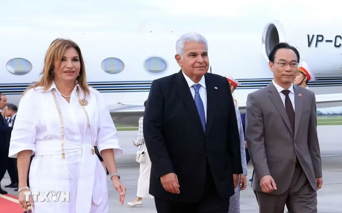 Tổng thống Cộng hòa Panama José Raúl Mulino và Phu nhân bắt đầu thăm Việt Nam