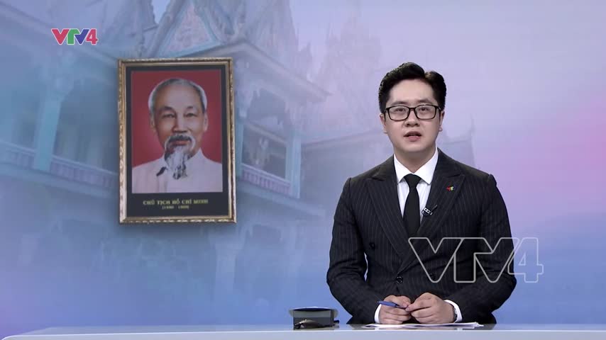 Thiêng liêng ảnh Bác Hồ trong chùa Khmer