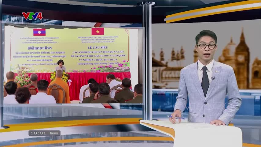Lễ cầu siêu cho các anh hùng liệt sĩ Việt Nam và Lào tại Luang Prabang
