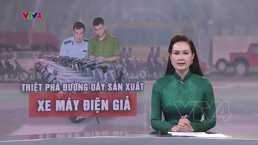 Triệt phá đường dây sản xuất xe máy điện giả