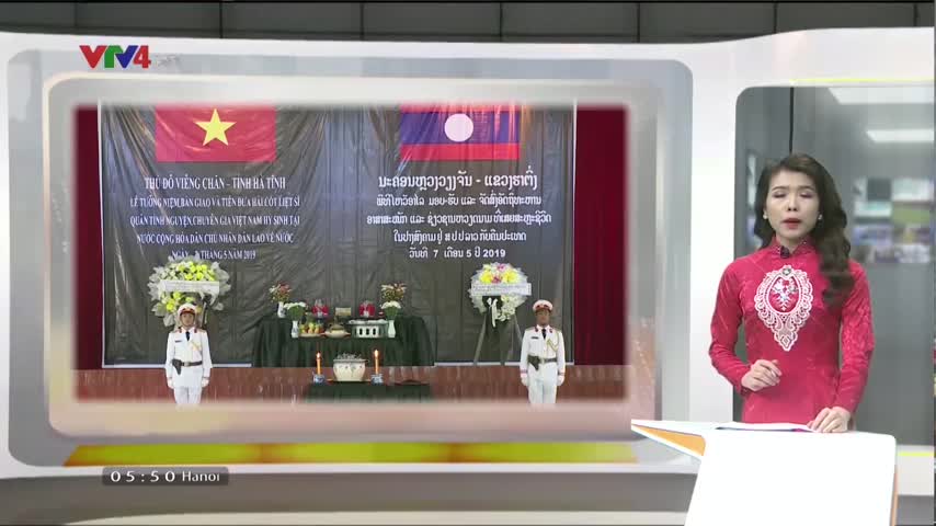Lễ bàn giao và tiễn đưa hài cốt liệt sỹ Việt Nam hy sinh tại Thủ đô Vientiane, Lào