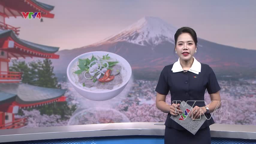 Phở trong thực đơn tại trường Đại học Nhật Bản