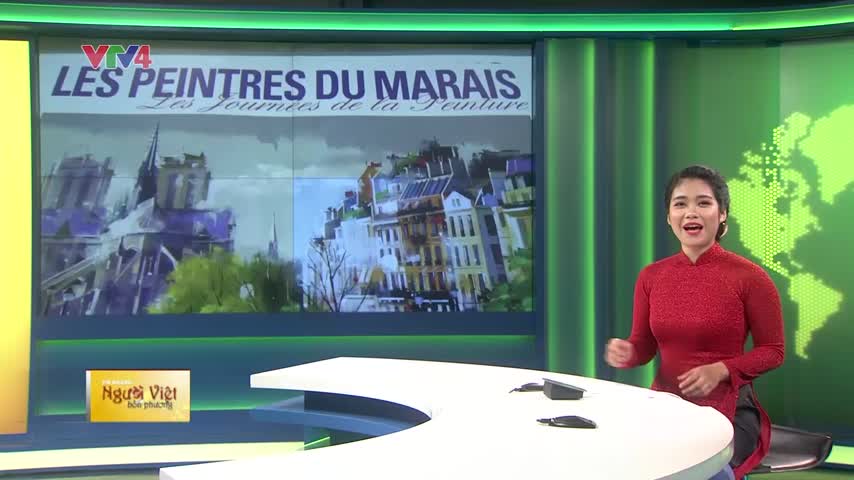 Nữ họa sỹ Nam Trân tham gia Triển lãm Phòng tranh lần thứ 20 của Hội họa sỹ khu Marais, Thành phố Paris