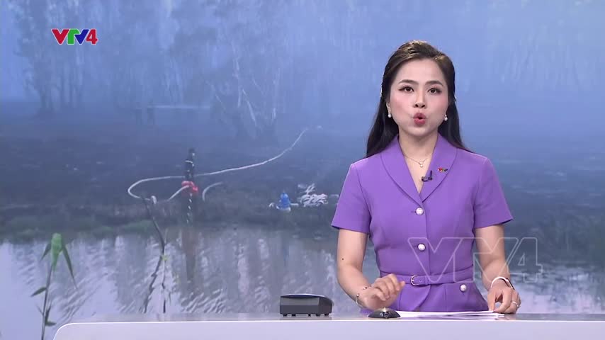 Dập tắt vụ cháy tại vườn quốc gia Tràm Chim