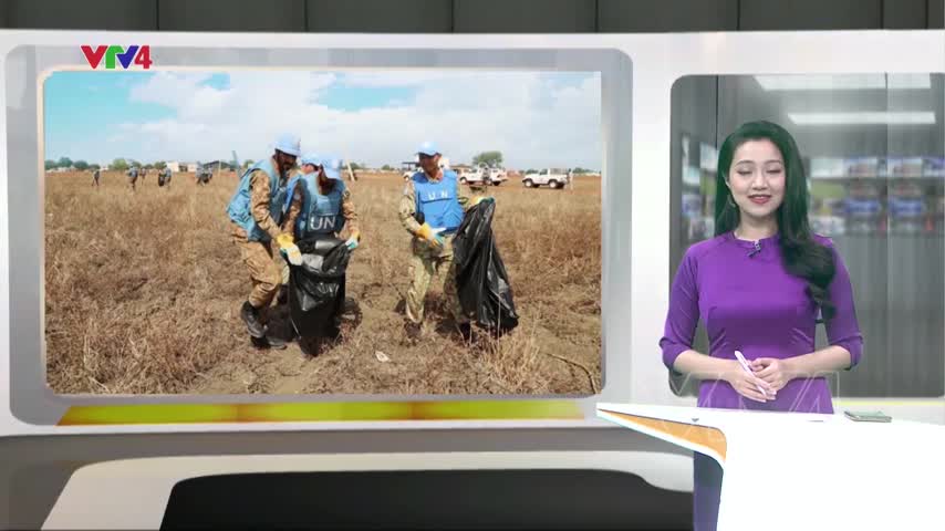 Lính công binh Việt Nam giúp người dân Nam Sudan làm sạch môi trường