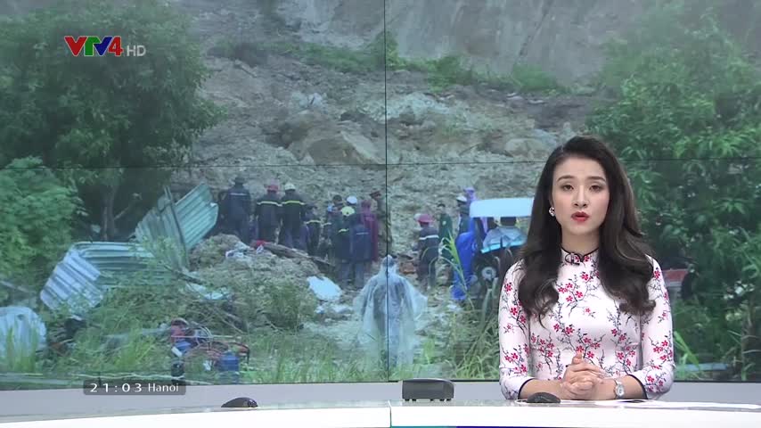 Mưa lũ và sạt lở núi tại Khánh Hòa