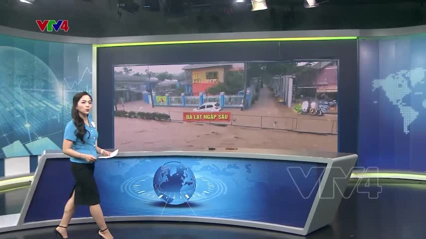 Đà Lạt ngập sâu do mưa lớn