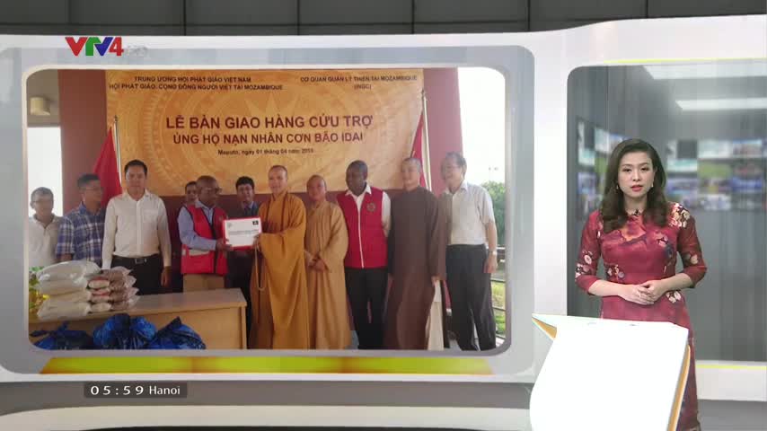 Trung ương Giáo hội Phật giáo Việt Nam trao hàng hỗ trợ nạn nhân bão Idai tại Mozambique